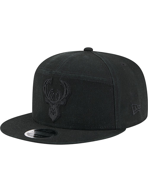 New Era 9Fifty Split Panel Milwaukee Bucks Snapback Hat-left