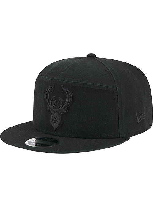 New Era 9Fifty Split Panel Milwaukee Bucks Snapback Hat-left