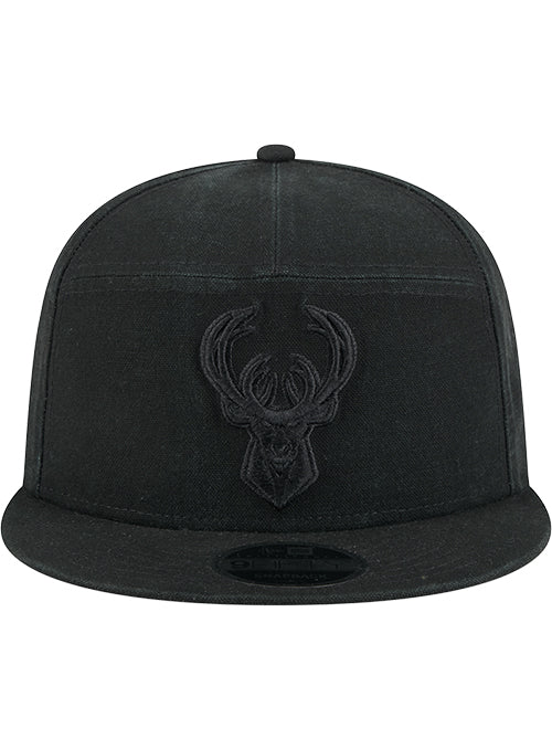 New Era 9Fifty Split Panel Milwaukee Bucks Snapback Hat-front