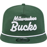 New Era Golfer Green Milwaukee Bucks Snapback Hat-front