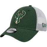 New Era 9Forty Icon Milwaukee Bucks Trucker Snapback Hat-left