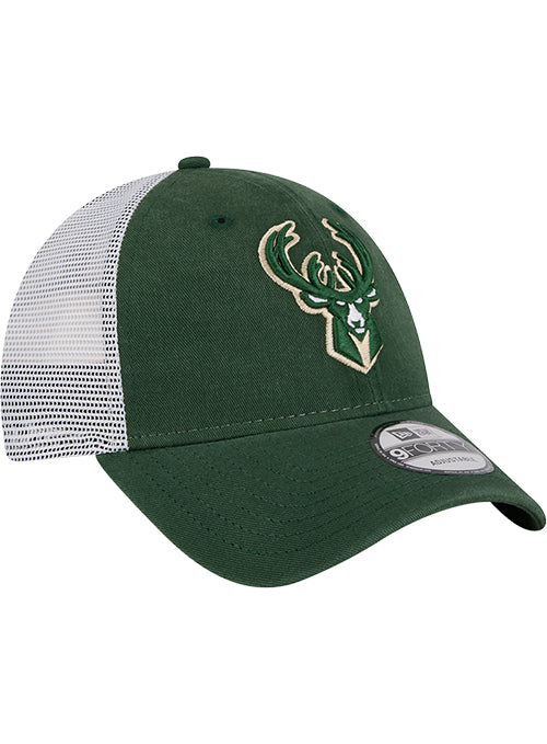 New Era 9Forty Icon Milwaukee Bucks Trucker Snapback Hat-right