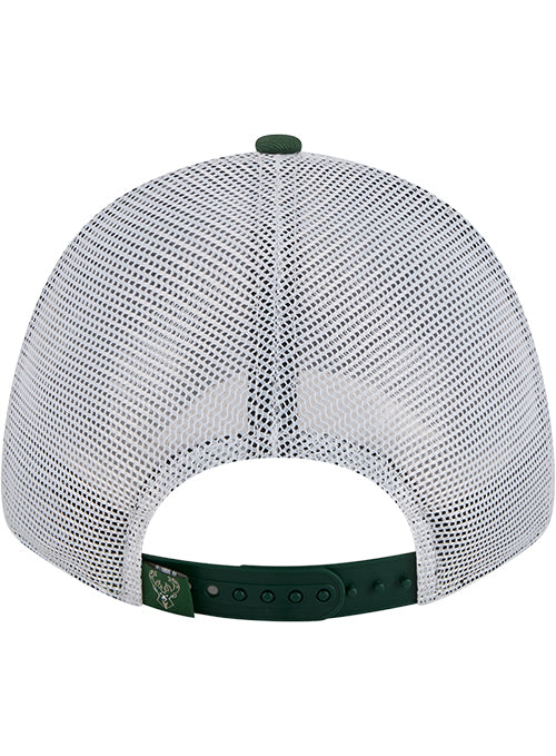 New Era 9Forty Icon Milwaukee Bucks Trucker Snapback Hat-back