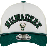 New Era 9Forty Chrome Milwaukee Bucks Snapback Hat-front