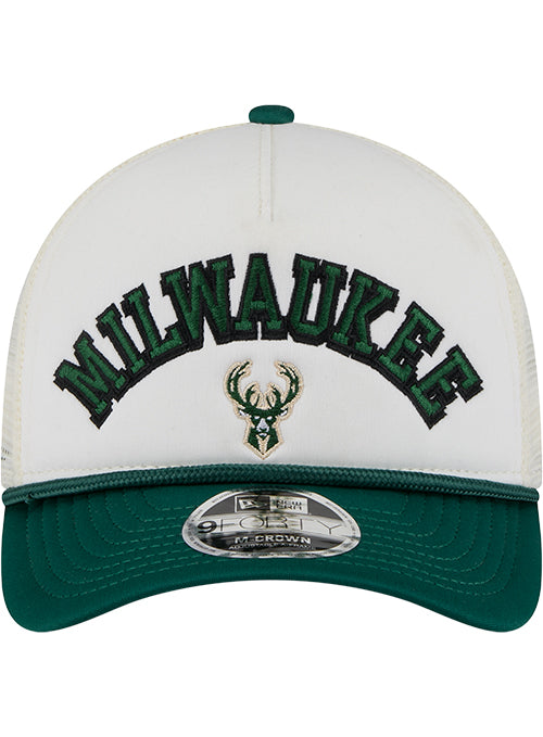 New Era 9Forty Chrome Milwaukee Bucks Snapback Hat-front