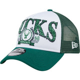 New Era 9Forty Foam Distress Milwaukee Bucks Adjustable Hat