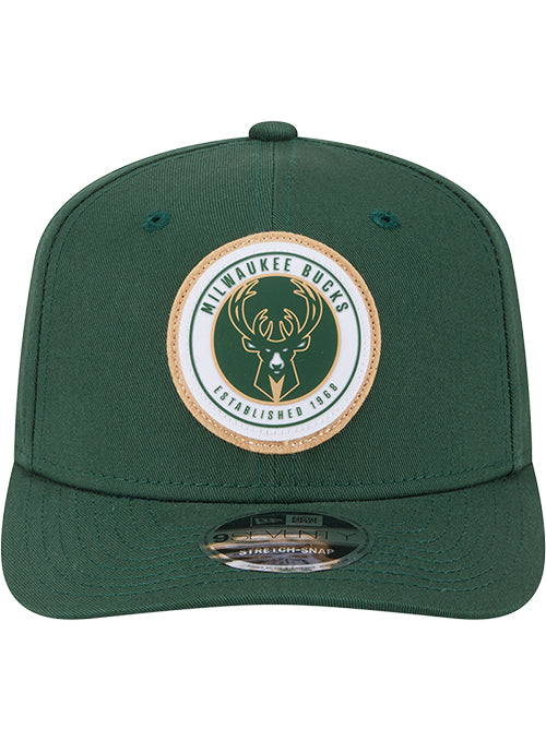 New Era 9Seventy Circle Patch Milwaukee Bucks Adjustable Hat-front