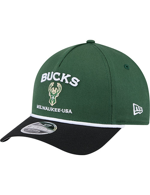 New Era 9Forty Two Tone Rope Milwaukee Bucks Adjustable Hat-left