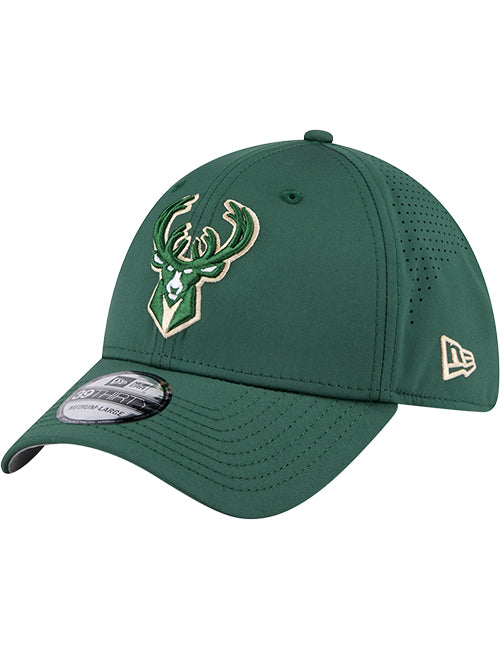 New Era 39Thirty Performance Milwaukee Bucks Flex Hat-left