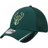 New Era 39Thirty Linear Milwaukee Bucks Flex Hat-left