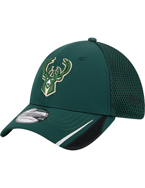 New Era 39Thirty Linear Milwaukee Bucks Flex Hat-left