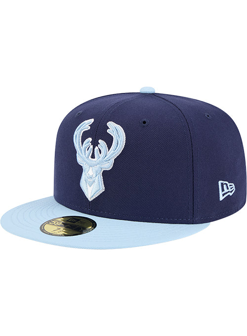 New Era 59Fifty Two-Tone Color Pack Blue Milwaukee Bucks Fitted Hat-left