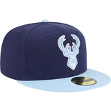 New Era 59Fifty Two-Tone Color Pack Blue Milwaukee Bucks Fitted Hat-rigjht