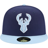 New Era 59Fifty Two-Tone Color Pack Blue Milwaukee Bucks Fitted Hat-front