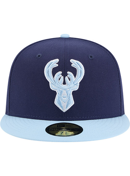 New Era 59Fifty Two-Tone Color Pack Blue Milwaukee Bucks Fitted Hat-front