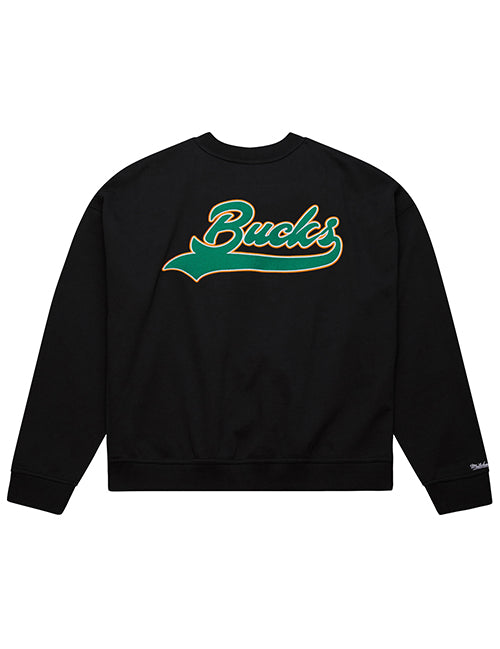 Mitchell & Ness HWC '68 Oversweep Milwaukee Bucks Crew Sweatshirt-back