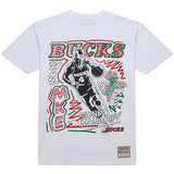 Mitchell & Ness Sidney Moncrief Chalk It Up Milwaukee Bucks T-Shirt-front