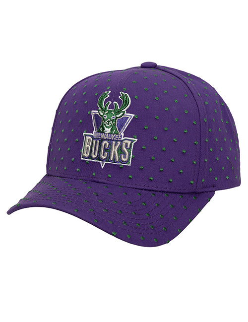 Mitchell & Ness HWC '93 Polka Dot Milwaukee Bucks Pro Crown Adjustable Hat-front