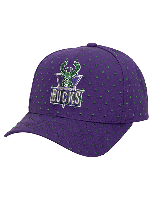 Mitchell & Ness HWC '93 Polka Dot Milwaukee Bucks Pro Crown Adjustable Hat-front