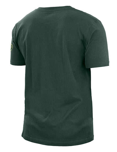 New Era Gameday Wordmark Green Milwaukee Bucks T-Shirt-back 