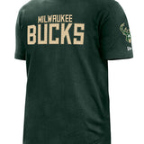 New Era Gameday Wordmark Green Milwaukee Bucks T-Shirt-front