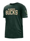 New Era Gameday Wordmark Green Milwaukee Bucks T-Shirt-front