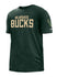 New Era Gameday Wordmark Green Milwaukee Bucks T-Shirt-front