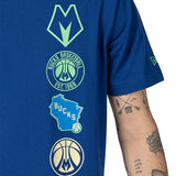 New Era 2023-24 City Edition Quad Logo Milwaukee Bucks T-Shirt