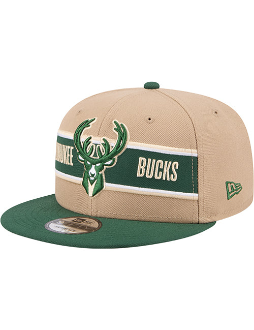 New Era Draft 2024 9Fifty Milwaukee Bucks Snapback Hat-angled left