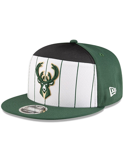 New Era 9Fifty Tip Off 2025 Milwaukee Bucks Snapback Hat-angled left