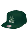 Mitchell & Ness Back To Basics Milwaukee Bucks Snapback Hat-FRONT