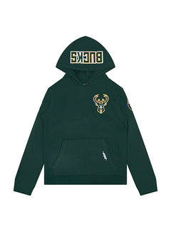 Youth Pro Standard Classic Chenille Milwaukee Bucks Hooded Sweatshirt-front