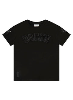 Youth Pro Standard Triple Black Milwaukee Bucks T-Shirt-front