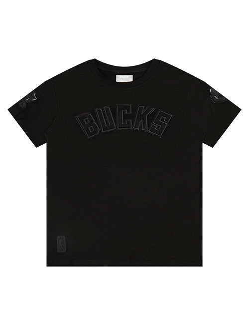 Youth Pro Standard Triple Black Milwaukee Bucks T-Shirt-front