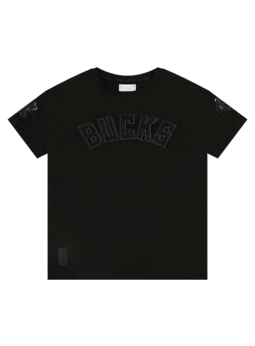 Youth Pro Standard Triple Black Milwaukee Bucks T-Shirt-front