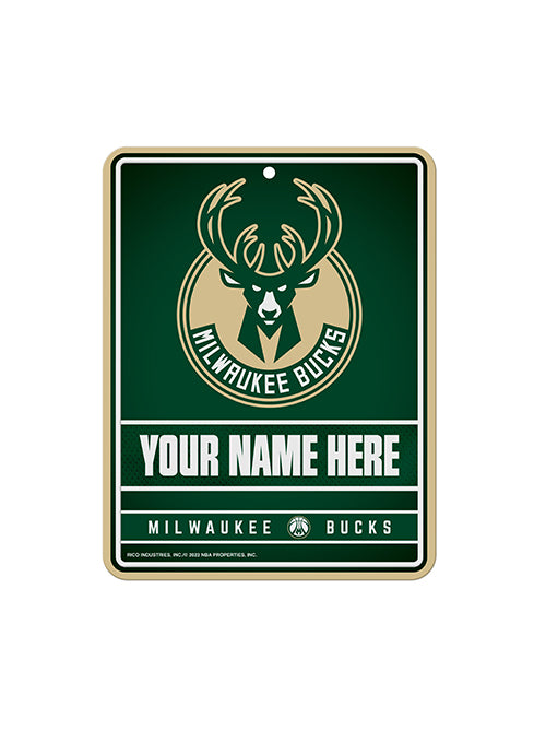 Rico Personalized Milwaukee Bucks Metal Sign