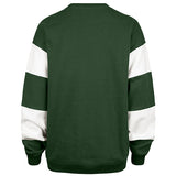 Women's '47 Brand Barred Eephus Milwaukee Bucks Crewneck Sweatshirt-back