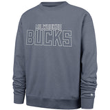 '47 Brand Foundation Wordmark Milwaukee Bucks Crewneck Sweatshirt-front