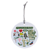 All Over Print Milwaukee Bucks Ceramic Star Ornament