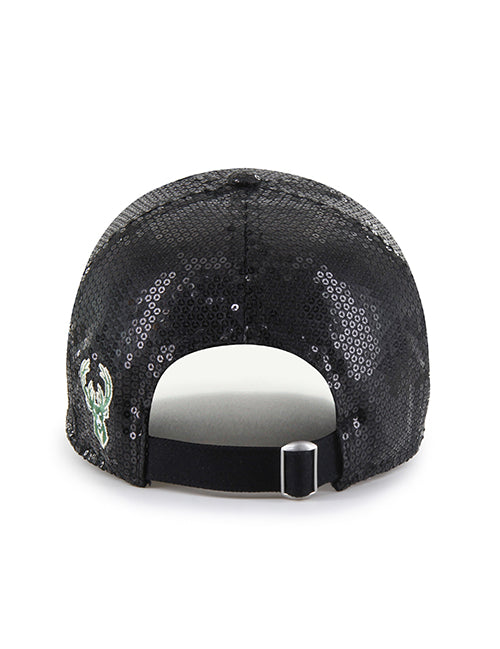 Women's '47 Brand Dazzle Sequin Milwaukee Bucks Clean Up Adjustable Hat-back