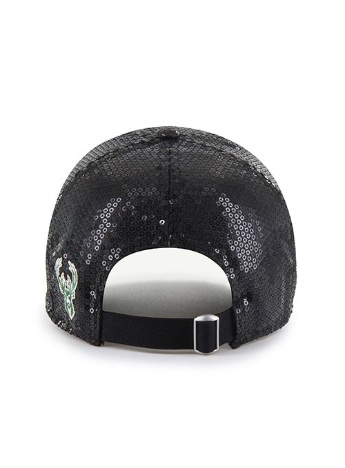 Women's '47 Brand Dazzle Sequin Milwaukee Bucks Clean Up Adjustable Hat-back