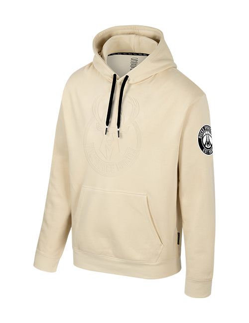 Stadium Essentials Debossed Global Milwaukee Bucks Hooded Sweatshirt-front
