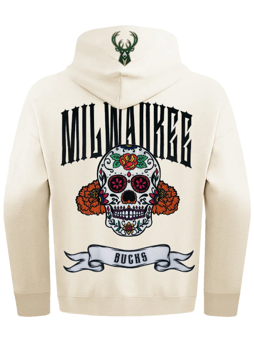 Pro Standard Día De Muertos Milwaukee Bucks Hooded Sweatshirt-back