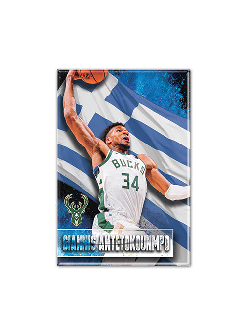 Wincraft Giannis Antetokounmpo Greece Flag Milwaukee Bucks Magnet