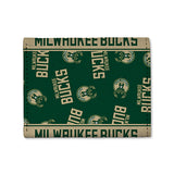 Rico Canvas All Over Print Milwaukee Bucks Trifold Wallet