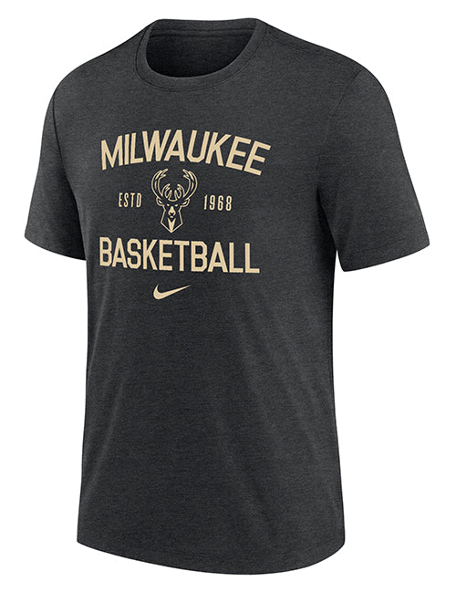 Nike Tri-Blend Arched Namedrop Milwaukee Bucks T-Shirt