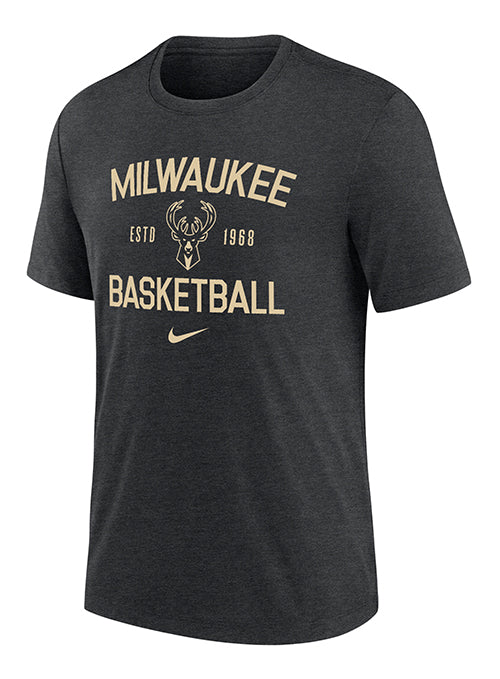 Nike Tri-Blend Arched Namedrop Milwaukee Bucks T-Shirt