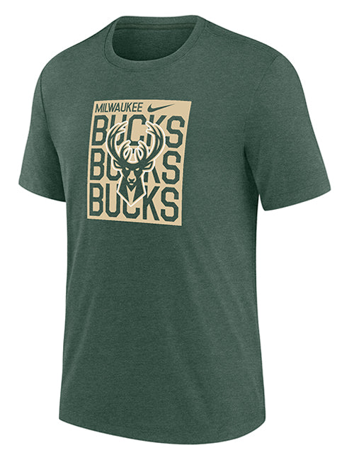 Nike Tri-Blend Namedrop In Box Milwaukee Bucks T-Shirt