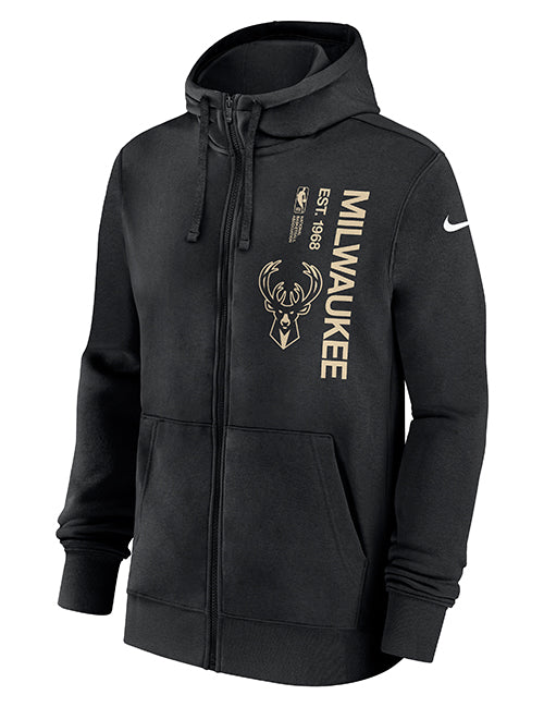 Nike Club Namedrop Milwaukee Bucks Full-Zip Hooded Sweatshirt