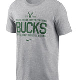 Nike Core Verbiage Grey Milwaukee Bucks T-Shirt